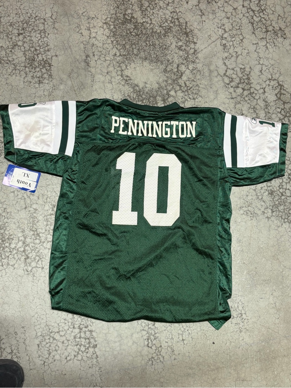 Vintage New York Jets Pennington #10 Reebok Football Jersey Youth XL New